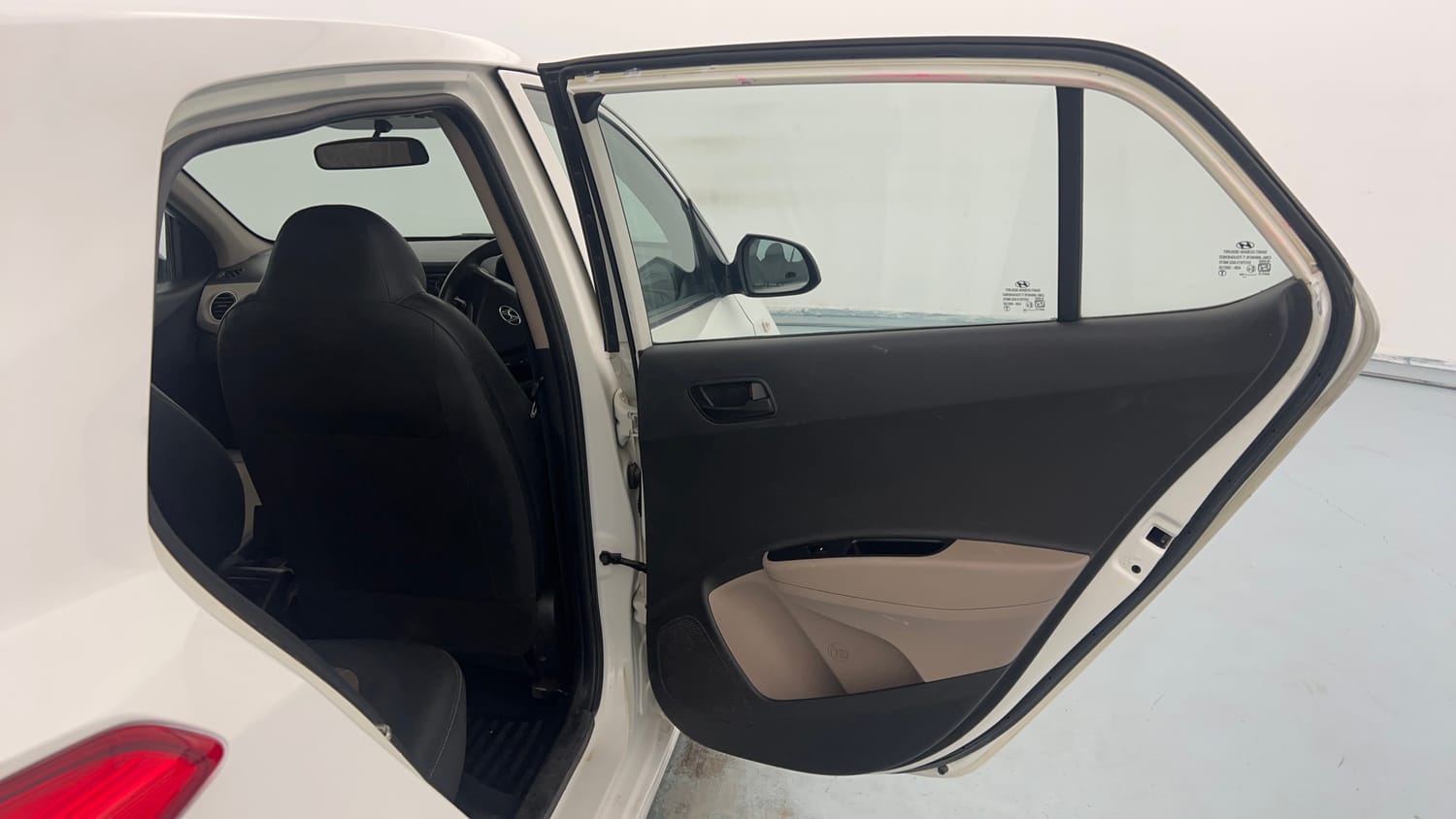 Used 2014 Hyundai Grand i10 Magna 1.2 Kappa VTVT Petrol Manual interior RIGHT REAR DOOR OPEN VIEW
