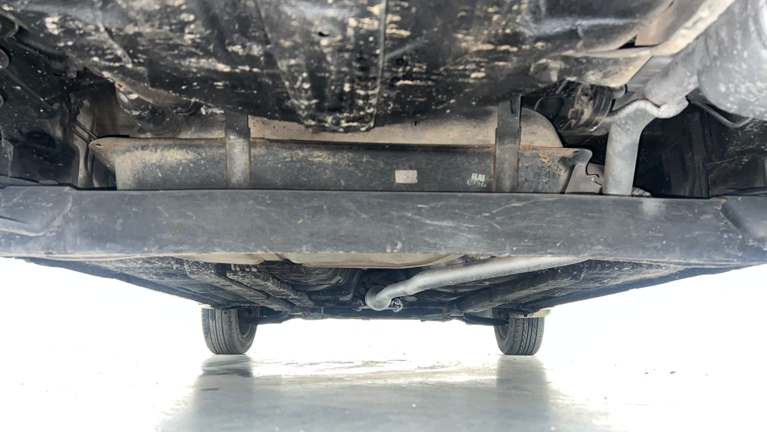 Used 2014 Hyundai Grand i10 Magna 1.2 Kappa VTVT Petrol Manual extra REAR UNDERBODY VIEW (TAKEN FROM REAR)