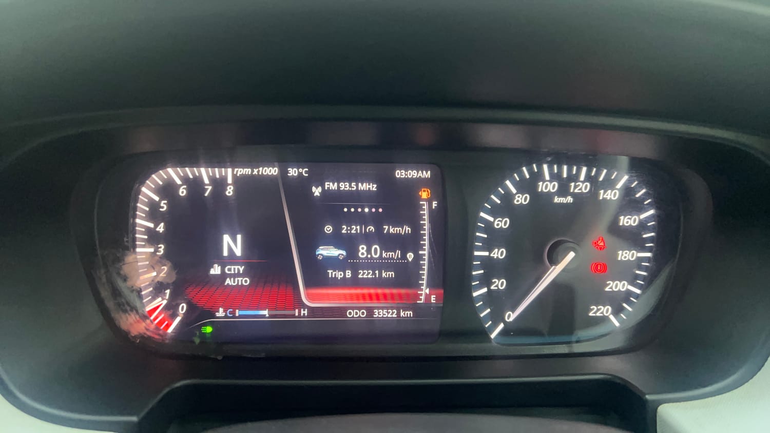 Used 2023 Tata Punch Creative AMT Petrol Automatic interior CLUSTERMETER VIEW