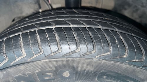 Used 2024 Tata Tiago XE Petrol Manual tyres LEFT FRONT TYRE TREAD VIEW