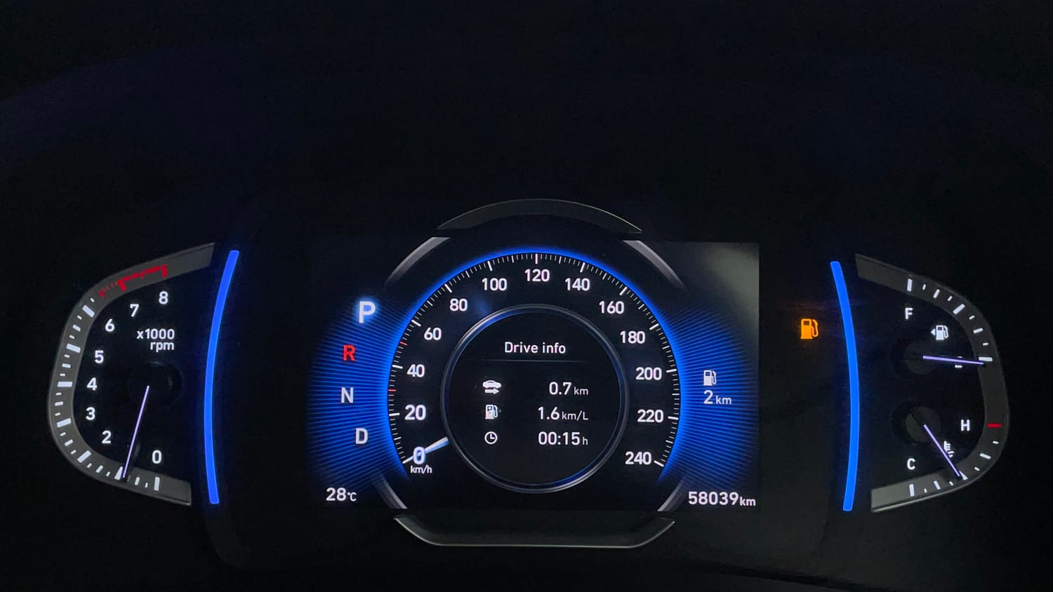 Used 2022 Hyundai Creta SX (O) 1.4 Turbo 7 DCT Petrol Automatic interior CLUSTERMETER VIEW