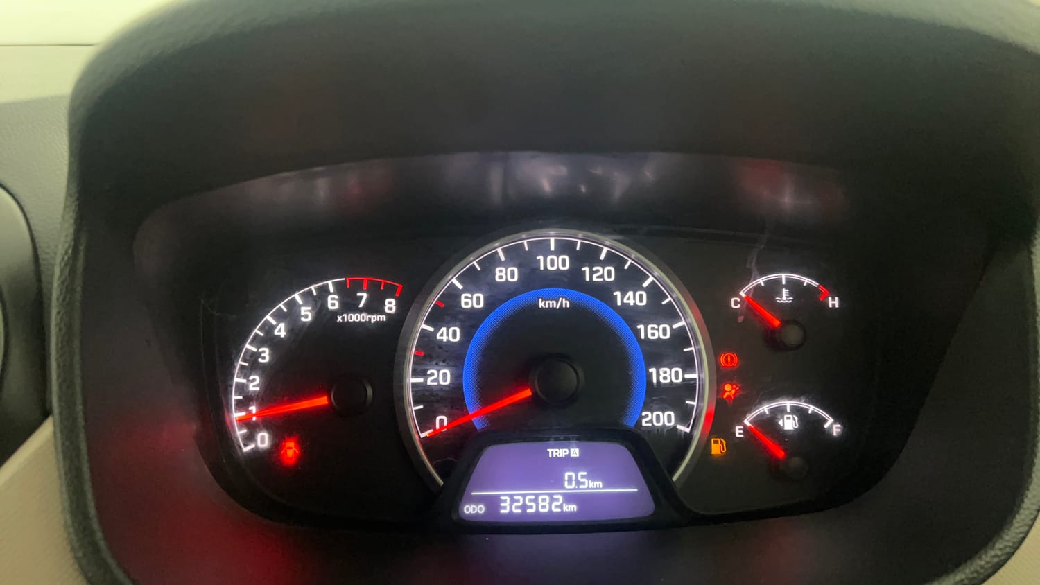 Used 2016 Hyundai Grand i10 Asta 1.2 Kappa VTVT (O) Petrol Manual interior CLUSTERMETER VIEW