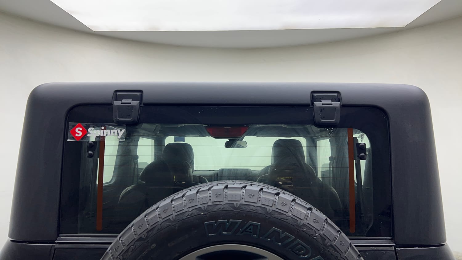 Used 2024 Mahindra Thar LX Hard Top Petrol AT RWD Petrol Automatic exterior BACK WINDSHIELD VIEW