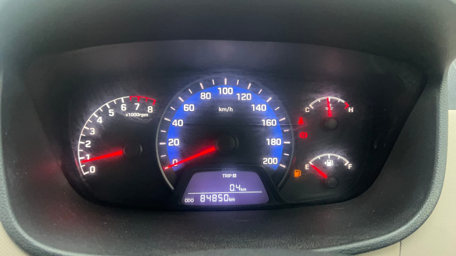Used 2014 Hyundai Xcent S 1.2 Petrol Manual interior CLUSTERMETER VIEW