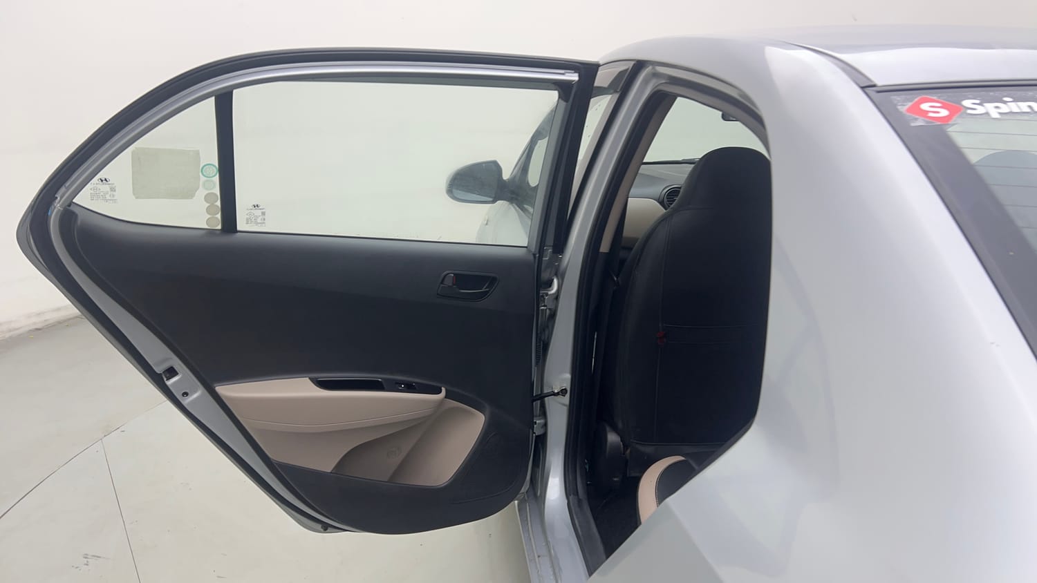 Used 2020 Hyundai Xcent S Petrol+cng(outside fitted) Cng Manual interior LEFT REAR DOOR OPEN VIEW