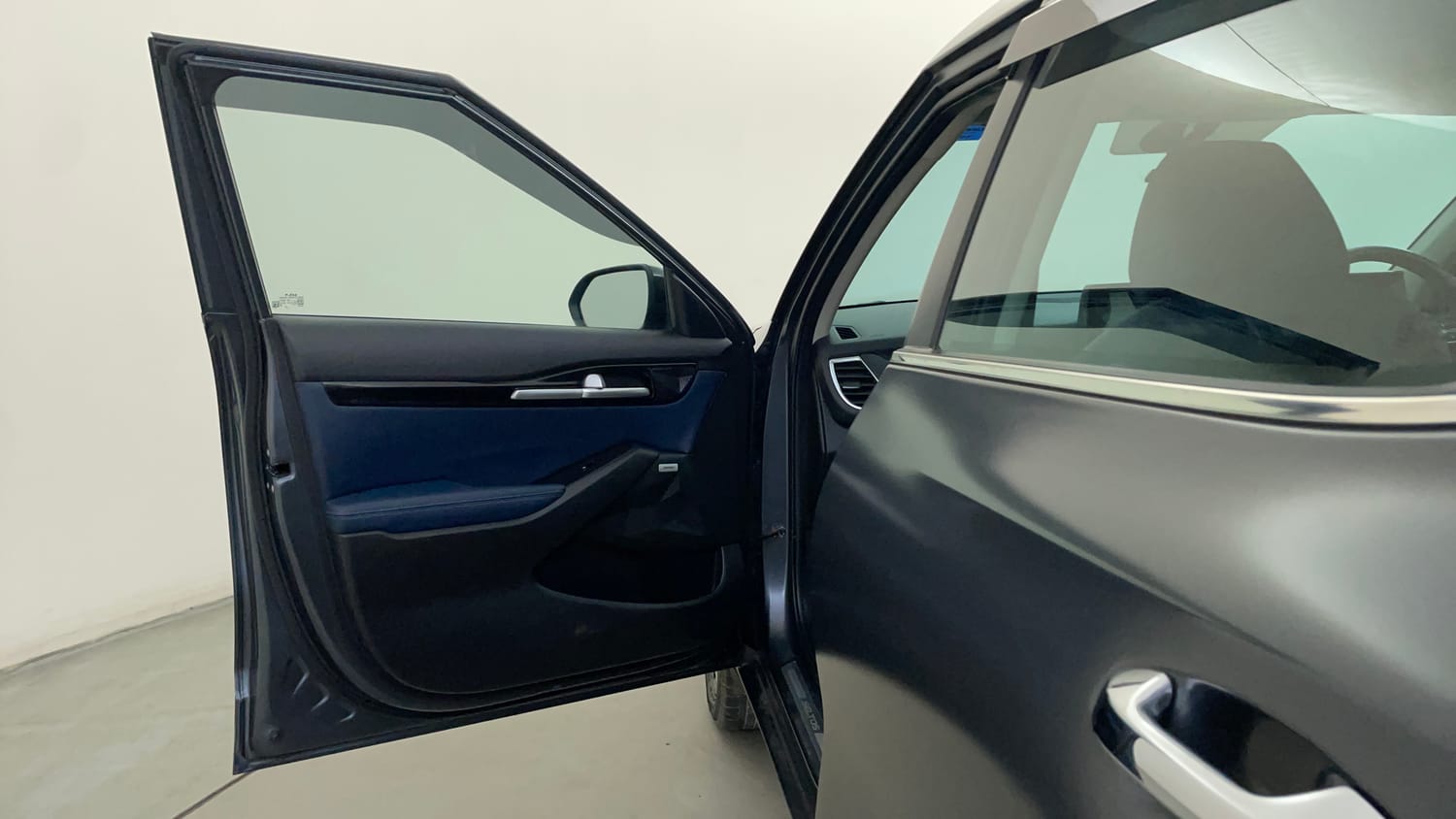 Used 2022 Kia Seltos X Line 1.4 DCT Petrol Automatic interior LEFT FRONT DOOR OPEN VIEW