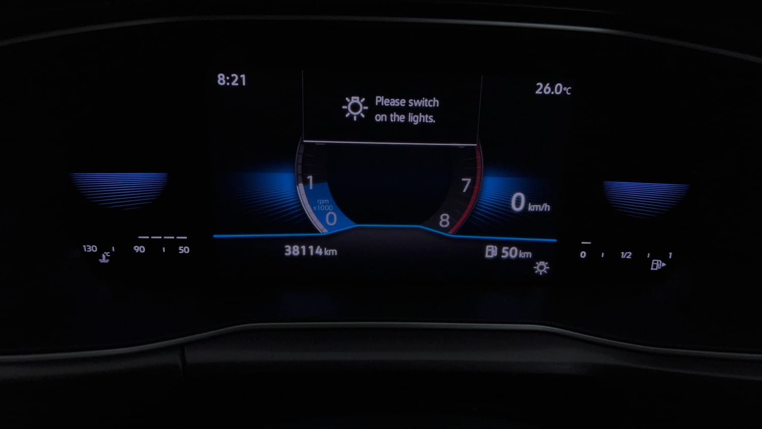 Used 2022 Volkswagen Taigun Topline 1.0 TSI MT Petrol Manual interior CLUSTERMETER VIEW