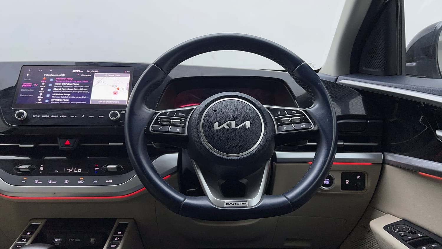 Used 2022 Kia Carens Luxury Plus 1.4 Petrol DCT 7 STR Petrol Automatic interior STEERING VIEW