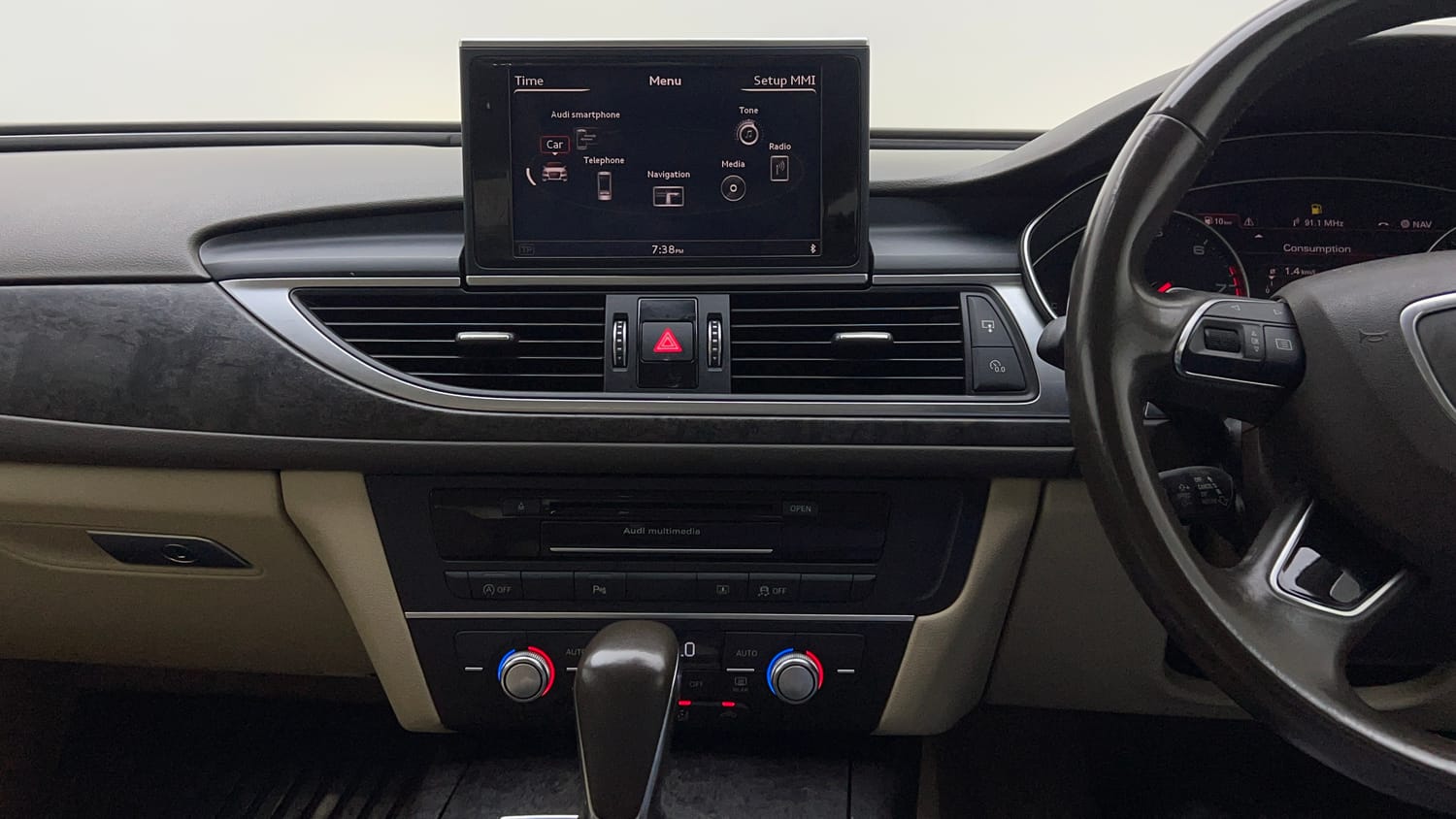 Used 2017 audi A6 35 TFSI S Line Matrix Petrol Automatic interior MUSIC SYSTEM & AC CONTROL VIEW