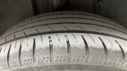 Used 2021 Tata Altroz XZ Plus i-Turbo Petrol Dark Edition Petrol Manual tyres RIGHT REAR TYRE TREAD VIEW