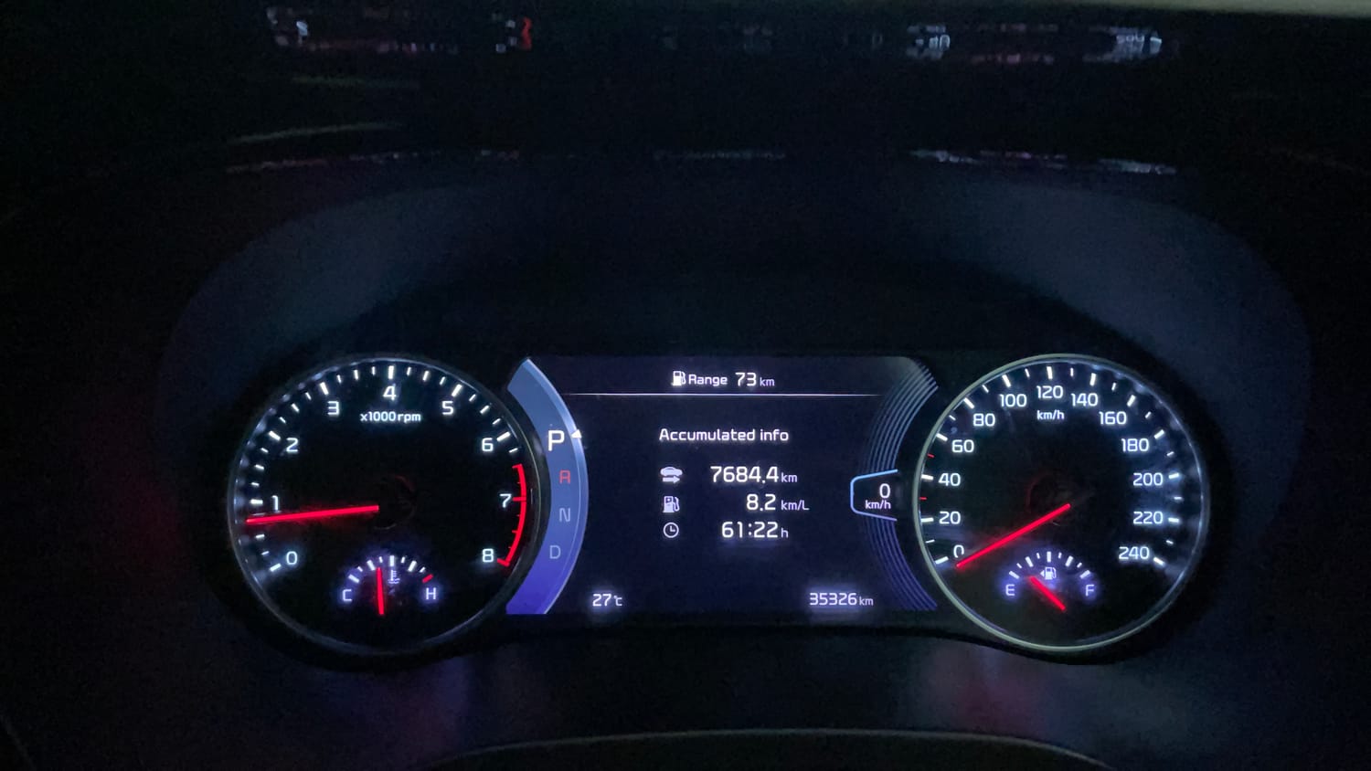 Used 2022 Kia Seltos X Line 1.4 DCT Petrol Automatic interior CLUSTERMETER VIEW