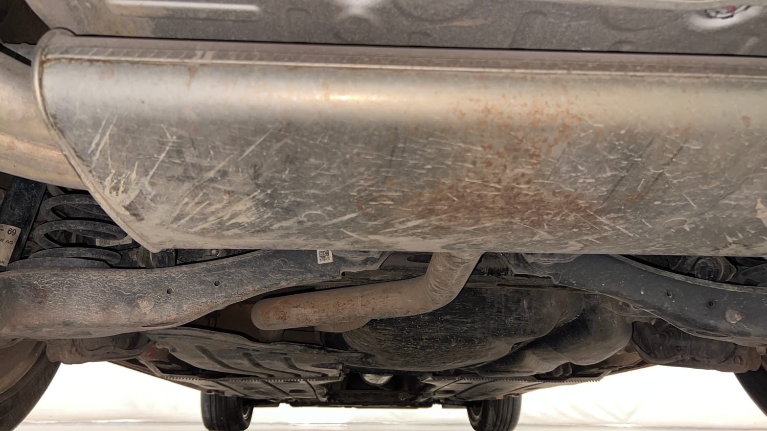 Used 2015 Audi A3 35 TDI Premium Plus + Sunroof Diesel Automatic extra REAR UNDERBODY VIEW (TAKEN FROM REAR)