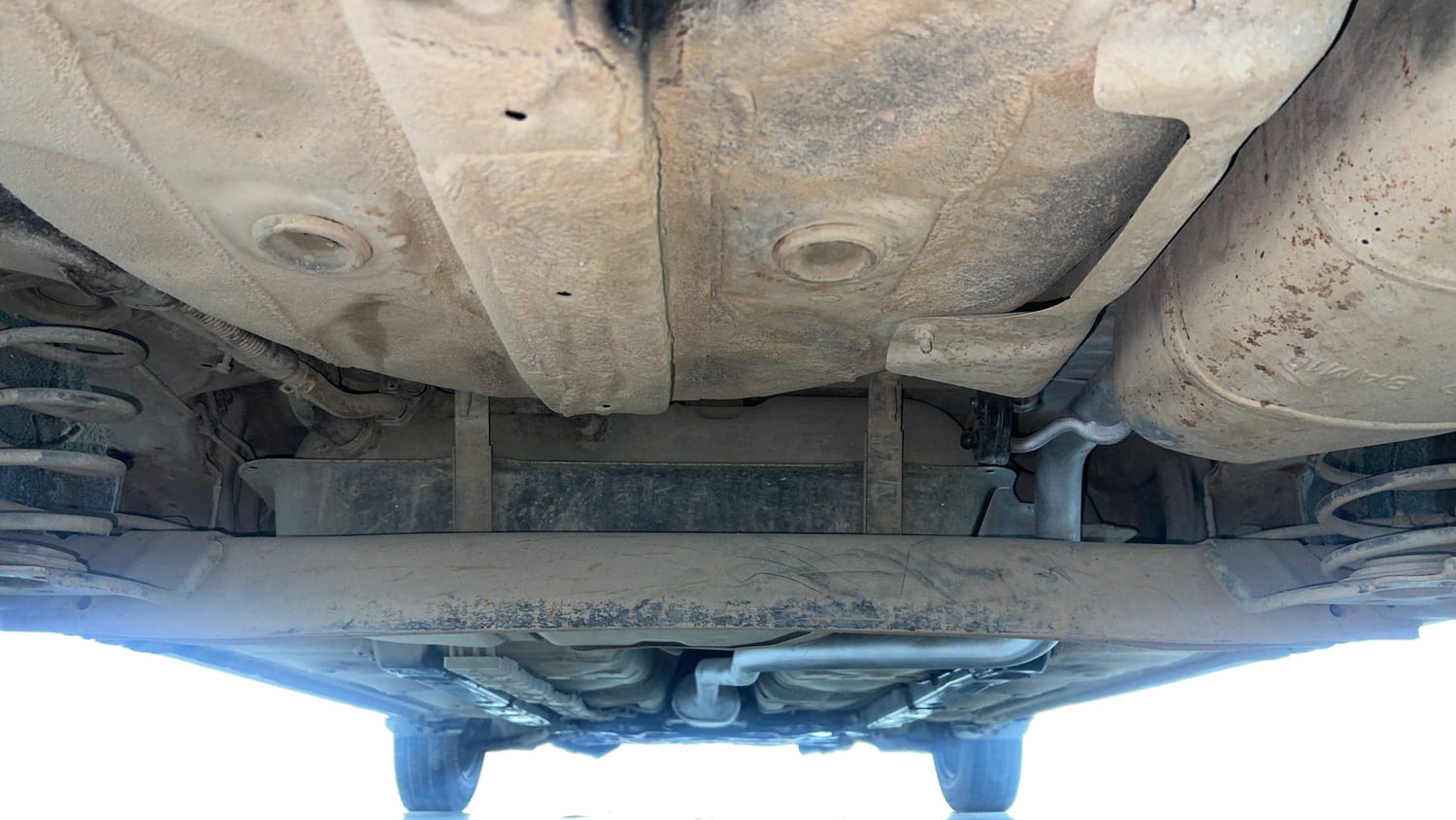 Used 2014 Hyundai Xcent S 1.2 Petrol Manual extra REAR UNDERBODY VIEW (TAKEN FROM REAR)