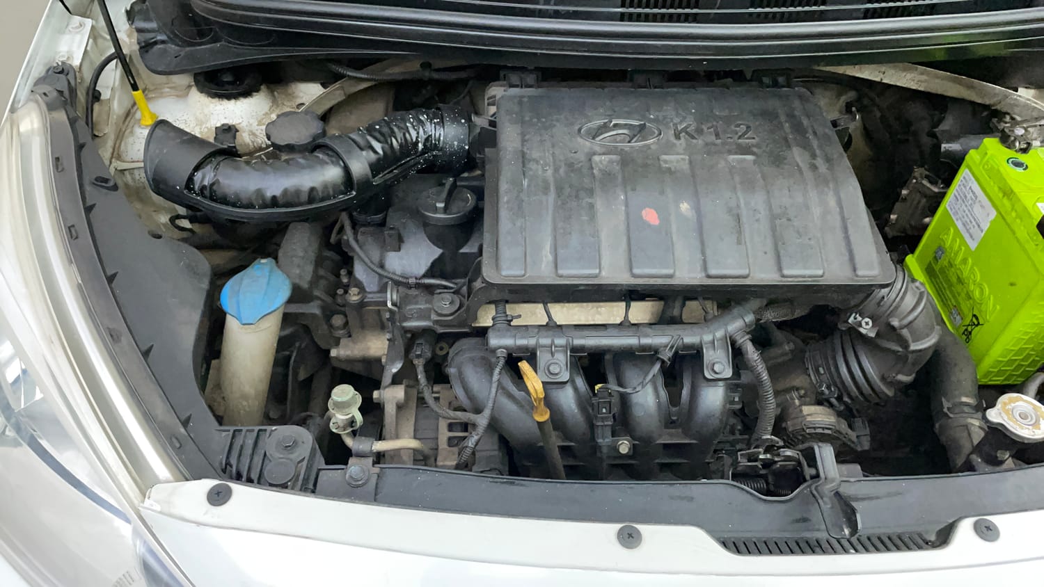 Used 2014 Hyundai Grand i10 Sportz 1.2 Kappa VTVT Petrol Manual engine ENGINE RIGHT SIDE VIEW