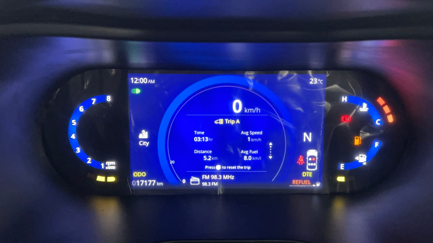 Used 2023 Tata Nexon Creative Plus S 1.2 Revotron Petrol 6AMT Petrol Automatic interior CLUSTERMETER VIEW