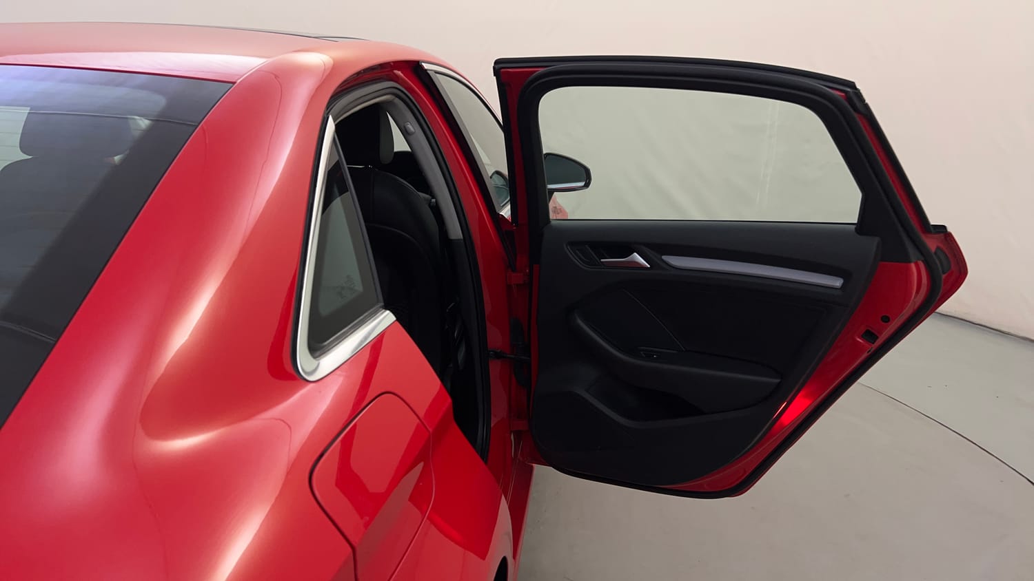 Used 2015 Audi A3 35 TDI Premium Plus + Sunroof Diesel Automatic interior RIGHT REAR DOOR OPEN VIEW