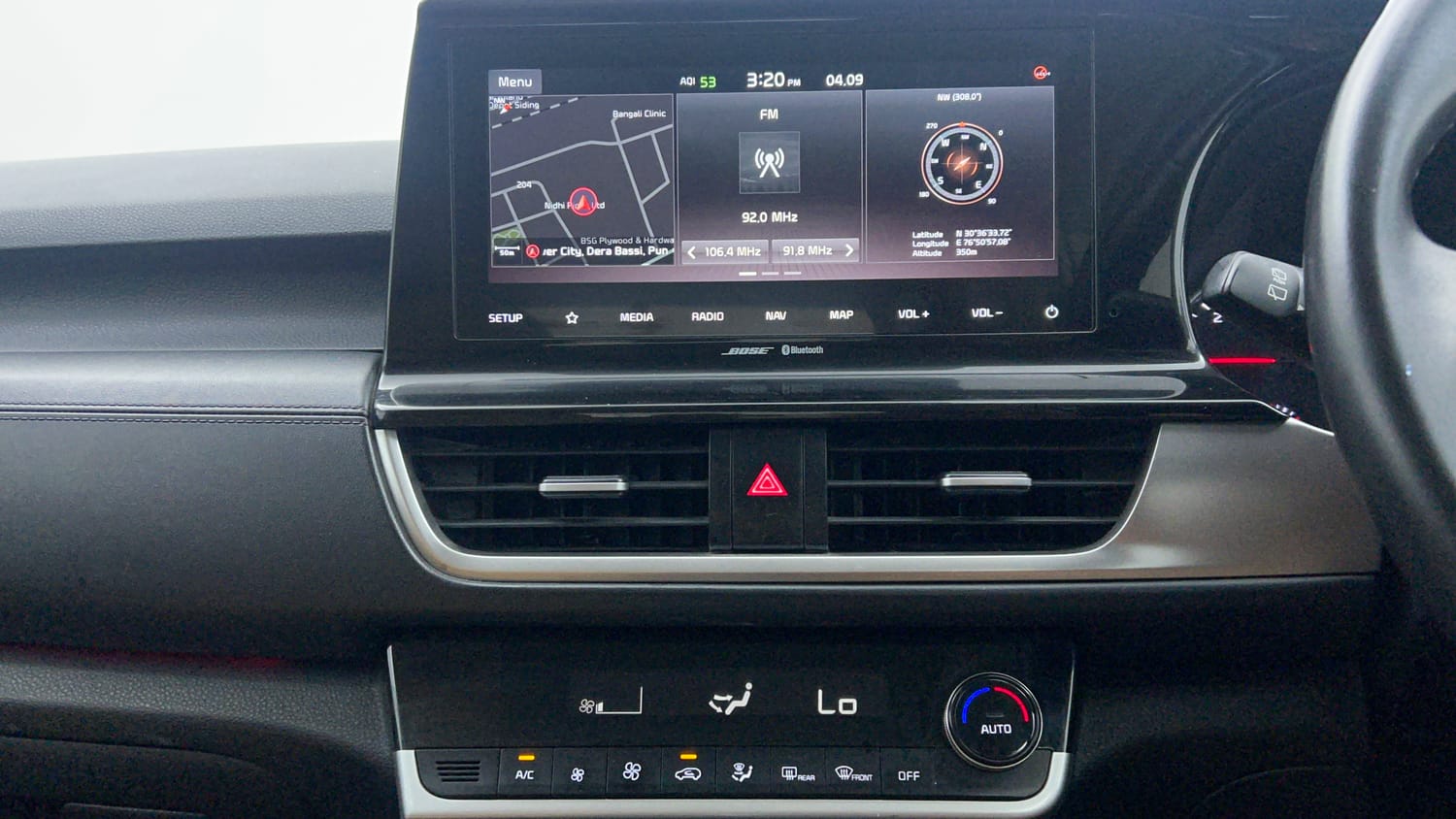 Used 2023 Kia Seltos HTX Plus 1.5 Diesel Diesel Manual interior MUSIC SYSTEM & AC CONTROL VIEW