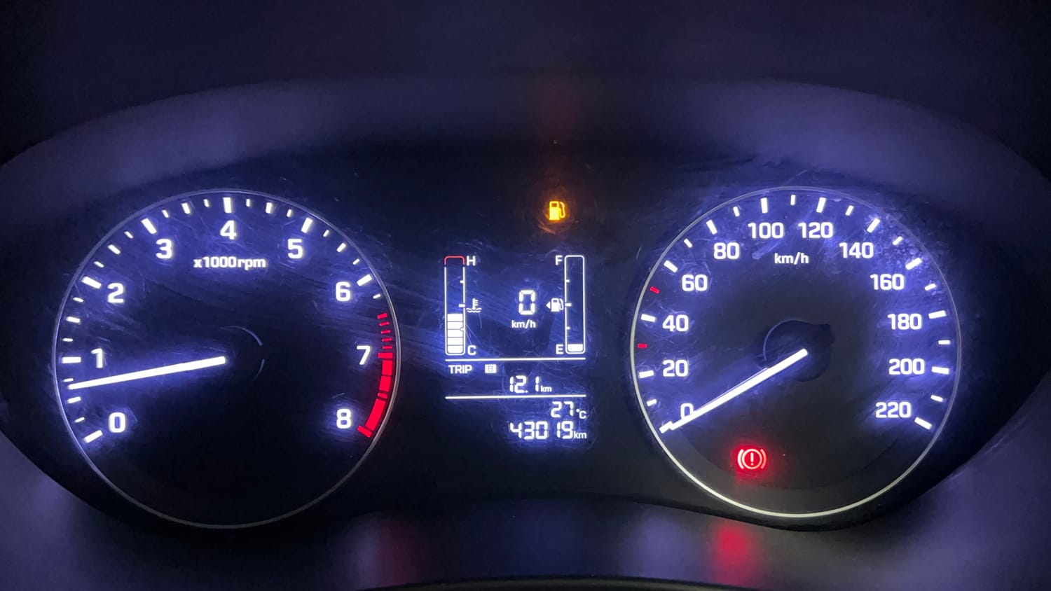 Used 2017 Hyundai Elite i20 Sportz 1.2 Petrol Manual interior CLUSTERMETER VIEW