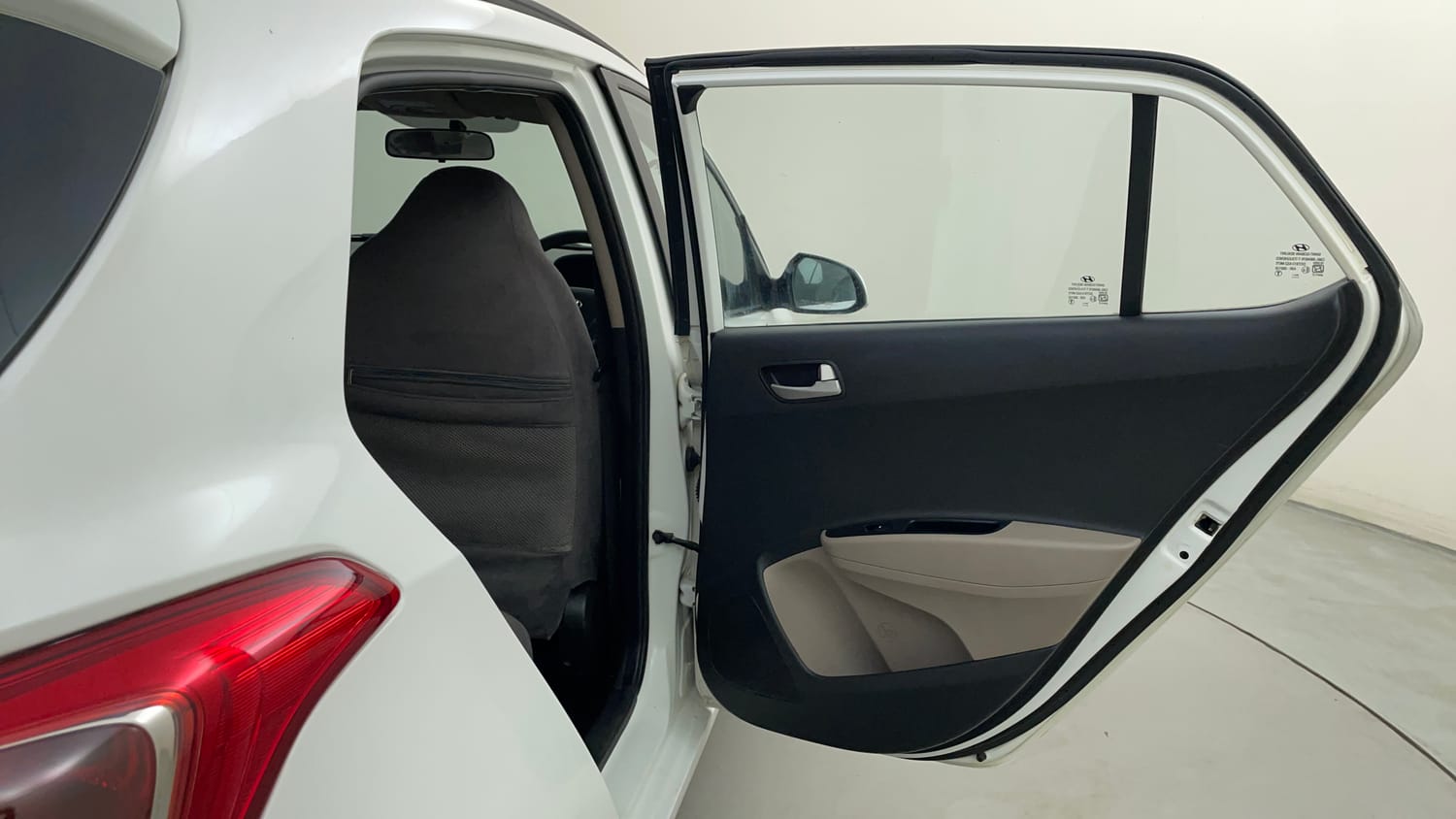 Used 2014 Hyundai Grand i10 Sportz 1.2 Kappa VTVT Petrol Manual interior RIGHT REAR DOOR OPEN VIEW