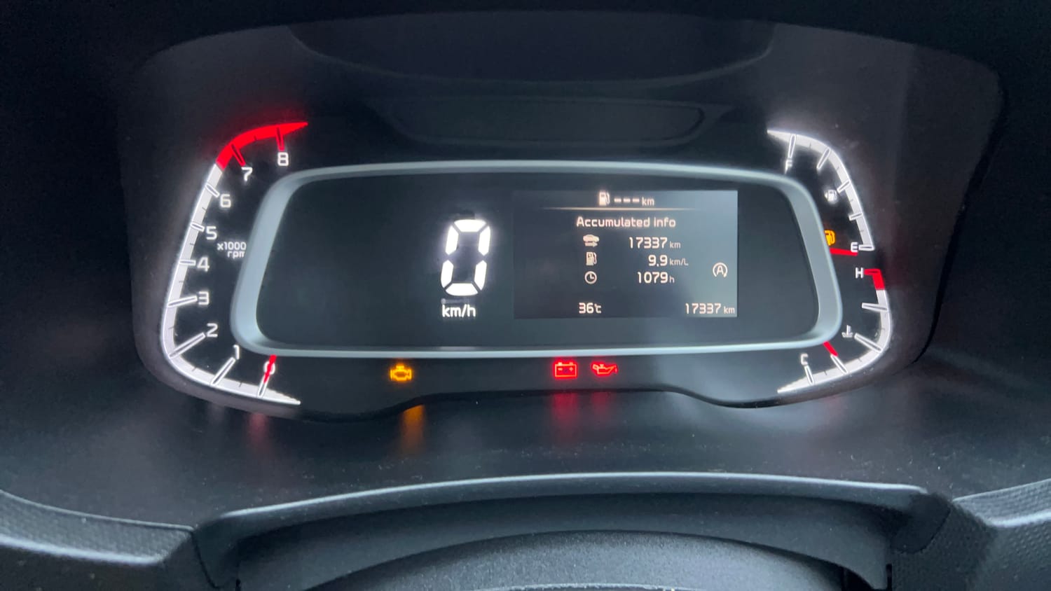 Used 2024 Kia Sonet HTK (O) 1.2 Petrol MT Petrol Manual interior CLUSTERMETER VIEW