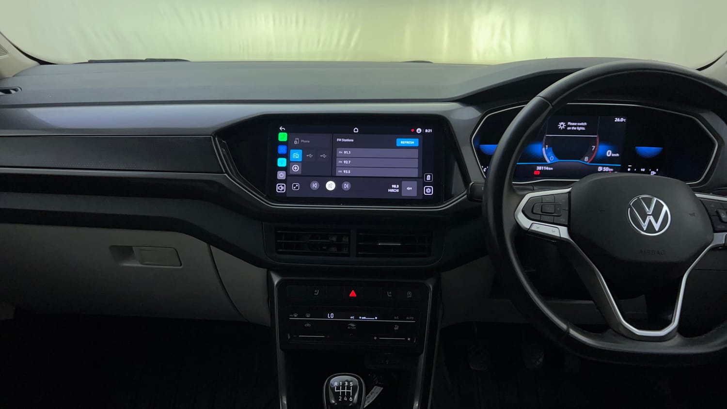 Used 2022 Volkswagen Taigun Topline 1.0 TSI MT Petrol Manual interior MUSIC SYSTEM & AC CONTROL VIEW