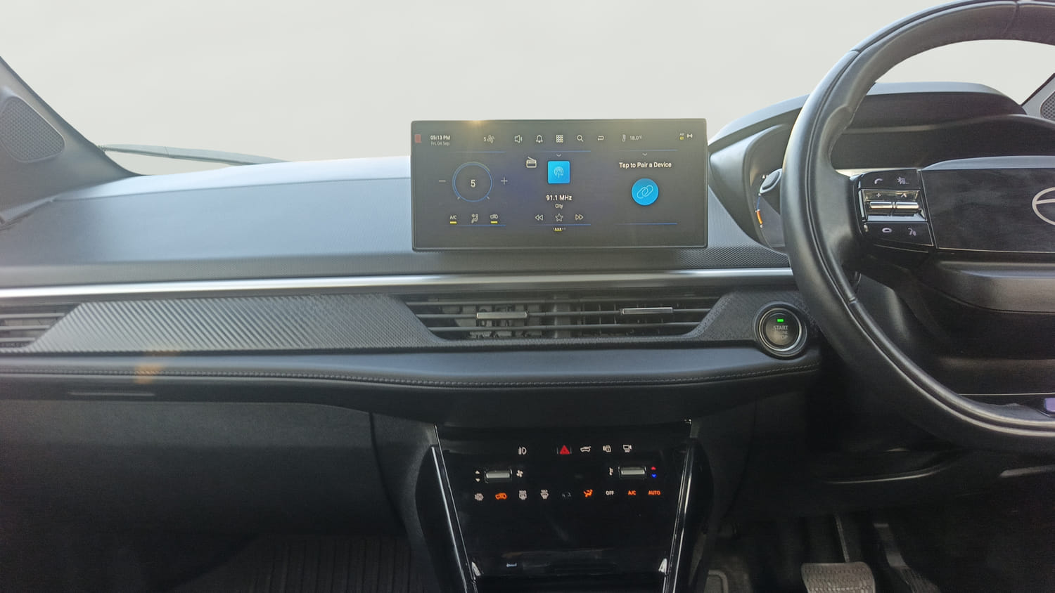 Used 2024 Tata Nexon Fearless Plus S 1.2 Revotron Petrol 7DCA DT Petrol Automatic interior MUSIC SYSTEM & AC CONTROL VIEW