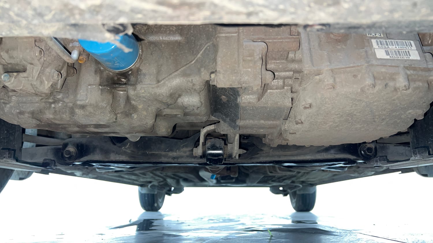 Used 2022 Honda Amaze VX CVT 1.2 Petrol Petrol Automatic extra FRONT LEFT UNDERBODY VIEW