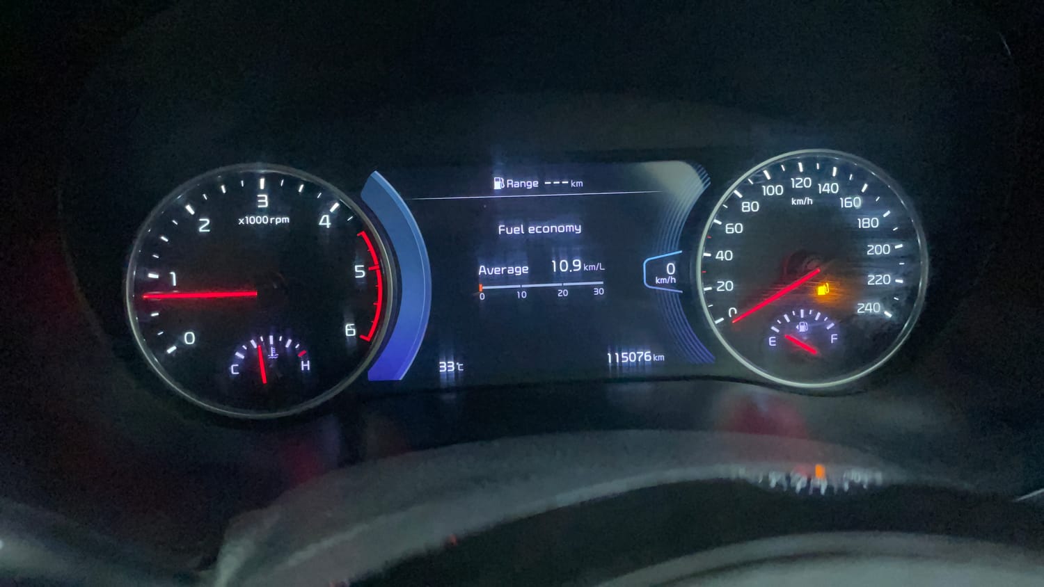 Used 2019 Kia Seltos HTX Plus 1.5 Diesel Diesel Manual interior CLUSTERMETER VIEW