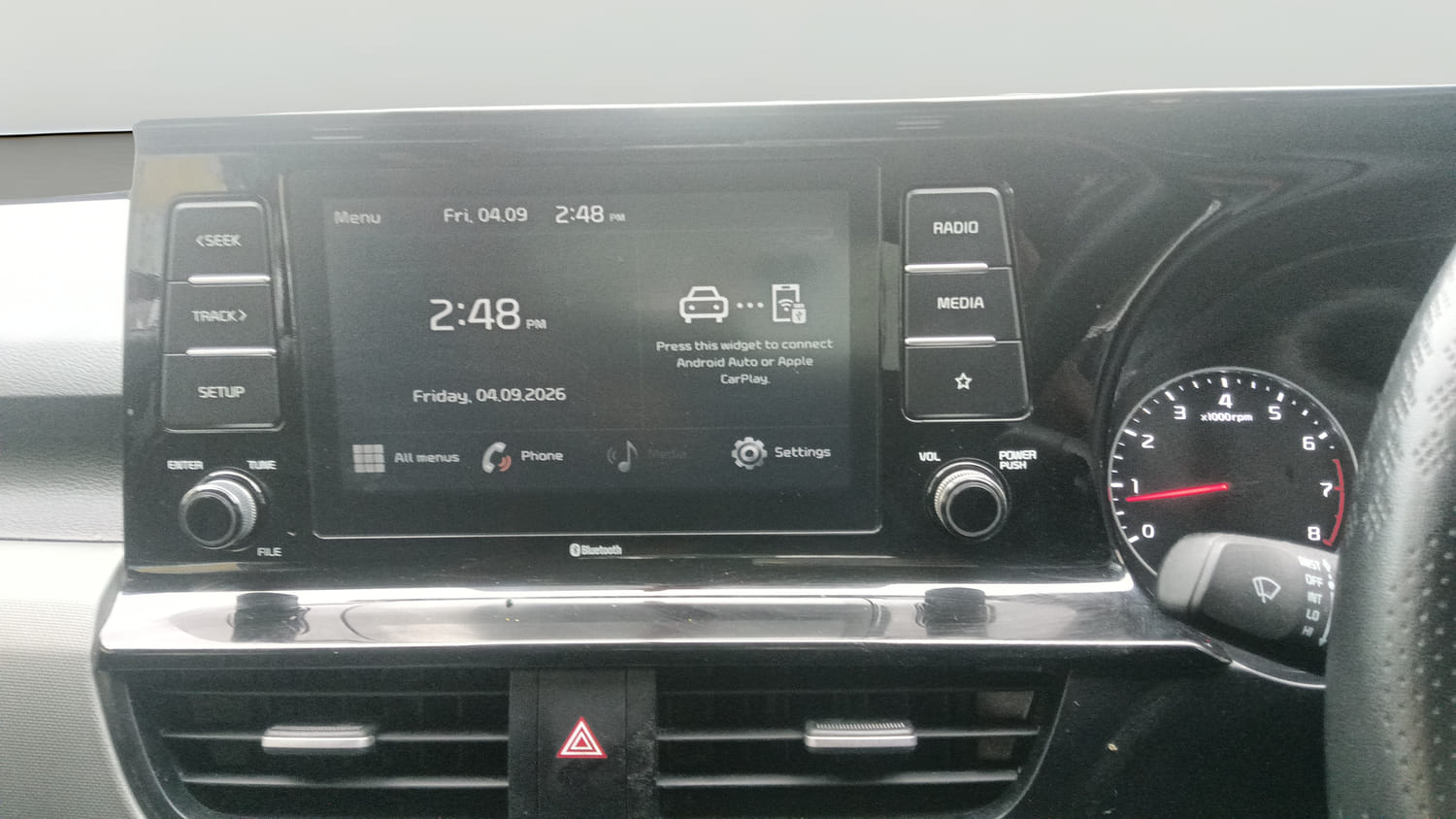 Used 2021 Kia Seltos HTK 1.5 Petrol Manual interior MUSIC SYSTEM & AC CONTROL VIEW