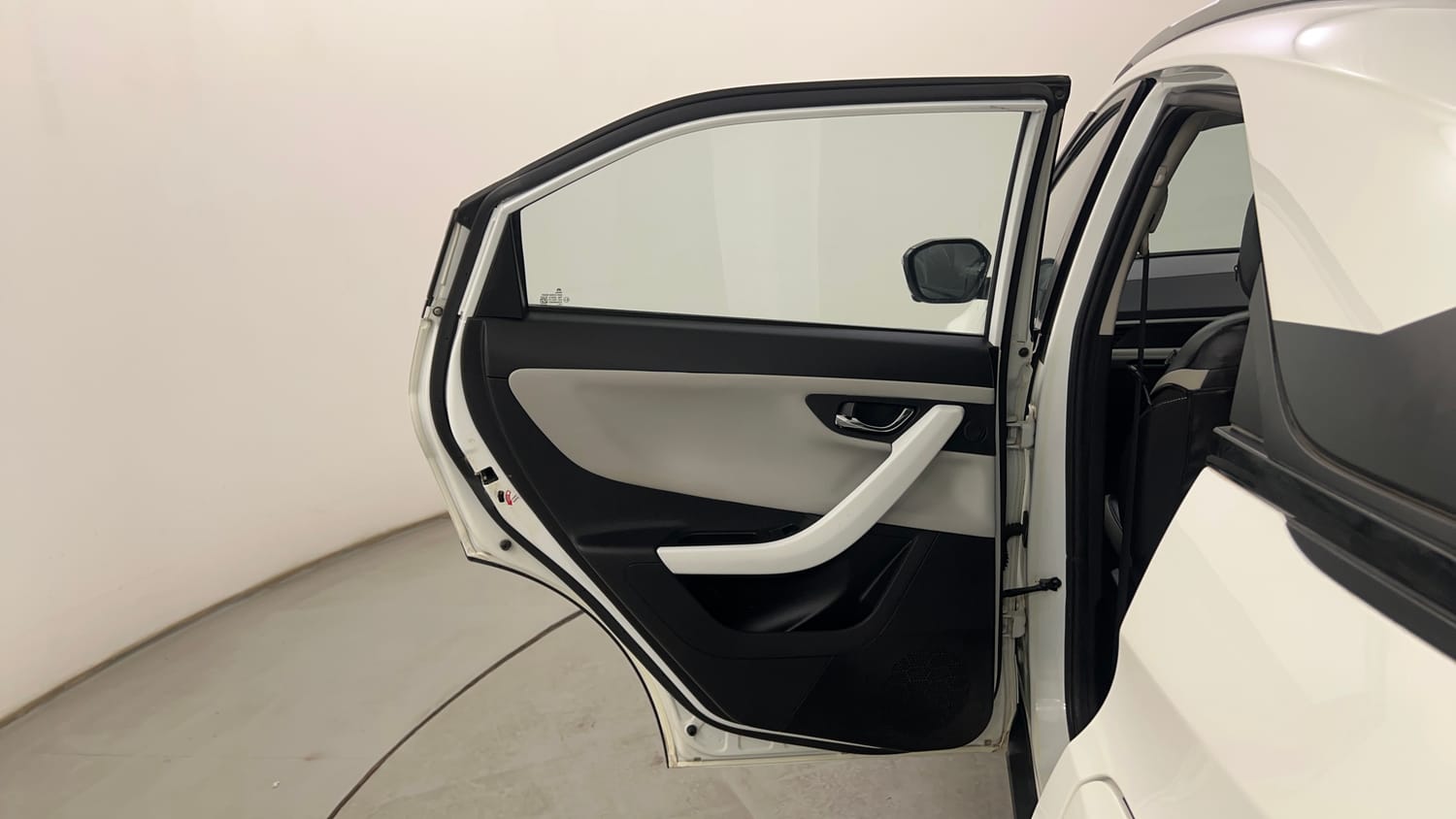 Used 2023 Tata Nexon Creative Plus S 1.2 Revotron Petrol 6AMT Petrol Automatic interior LEFT REAR DOOR OPEN VIEW