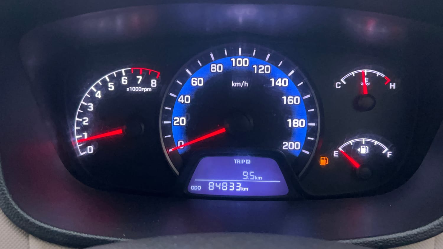 Used 2016 Hyundai Xcent SX 1.2 Petrol Manual interior CLUSTERMETER VIEW