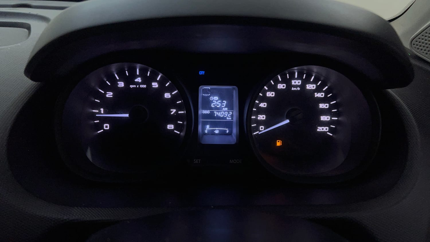 Used 2016 Tata Tiago Revotron XT Petrol Manual interior CLUSTERMETER VIEW