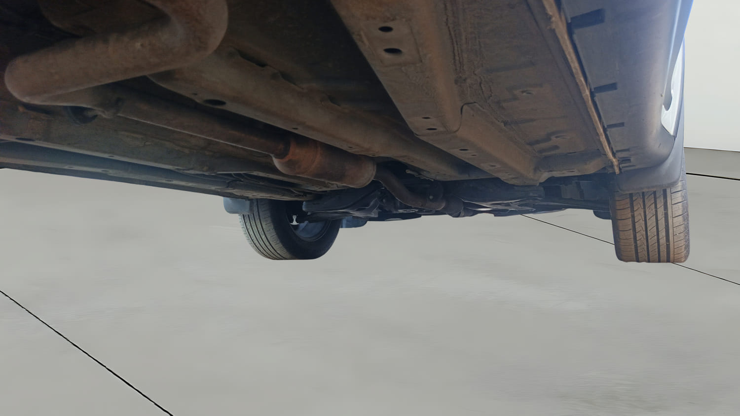 Used 2024 Tata Nexon Fearless Plus S 1.2 Revotron Petrol 7DCA DT Petrol Automatic extra REAR RIGHT UNDERBODY VIEW