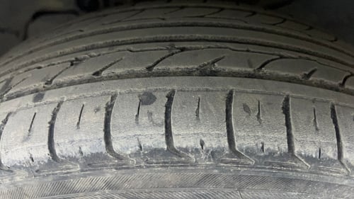 Used 2019 Tata Tiago Revotron XZ Plus Petrol Manual tyres LEFT FRONT TYRE TREAD VIEW