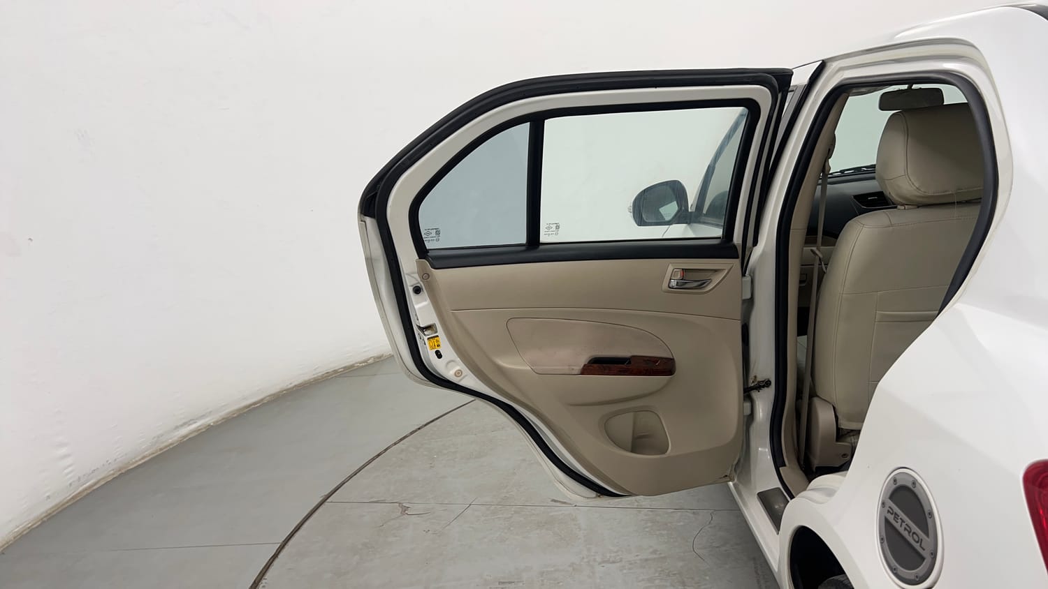 Used 2012 Maruti Suzuki Swift Dzire ZXI Petrol Manual interior LEFT REAR DOOR OPEN VIEW