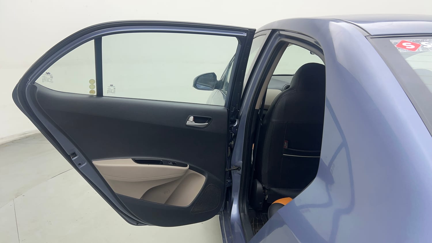 Used 2014 Hyundai Xcent S 1.2 Petrol Manual interior LEFT REAR DOOR OPEN VIEW