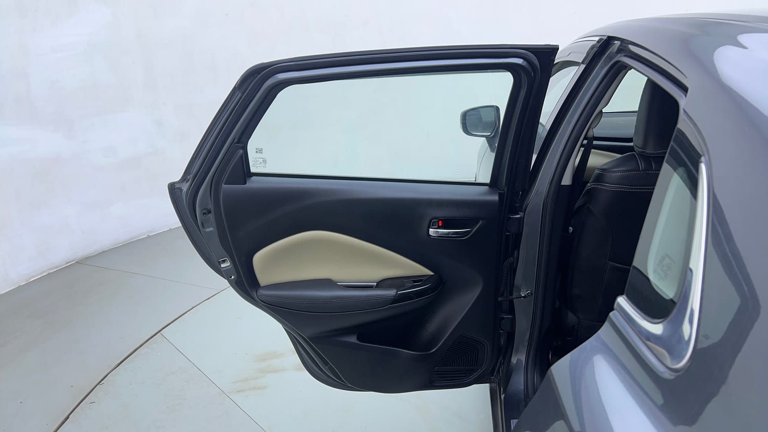 Used 2024 Toyota Glanza G AMT Petrol Automatic interior LEFT REAR DOOR OPEN VIEW
