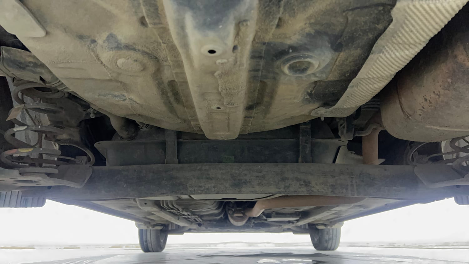 Used 2022 Hyundai Grand i10 Nios Sportz U2 1.2 CRDi Diesel Manual extra REAR UNDERBODY VIEW (TAKEN FROM REAR)