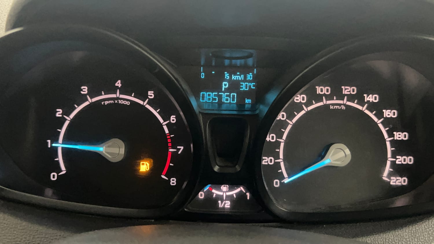 Used 2017 Ford EcoSport Titanium 1.5L Ti-VCT AT Petrol Automatic interior CLUSTERMETER VIEW