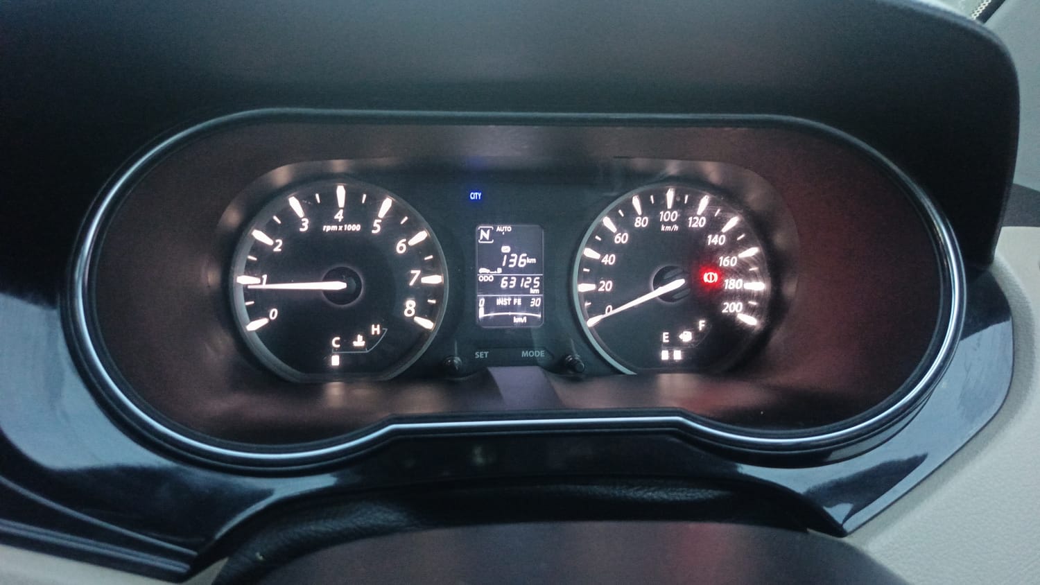 Used 2018 Tata Zest XTA Diesel Diesel Automatic interior CLUSTERMETER VIEW