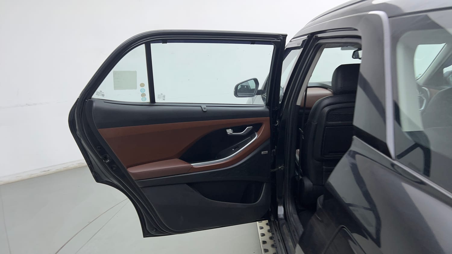 Used 2022 Hyundai Alcazar Signature (O) 7 Seater 1.5 Diesel AT Diesel Automatic interior LEFT REAR DOOR OPEN VIEW