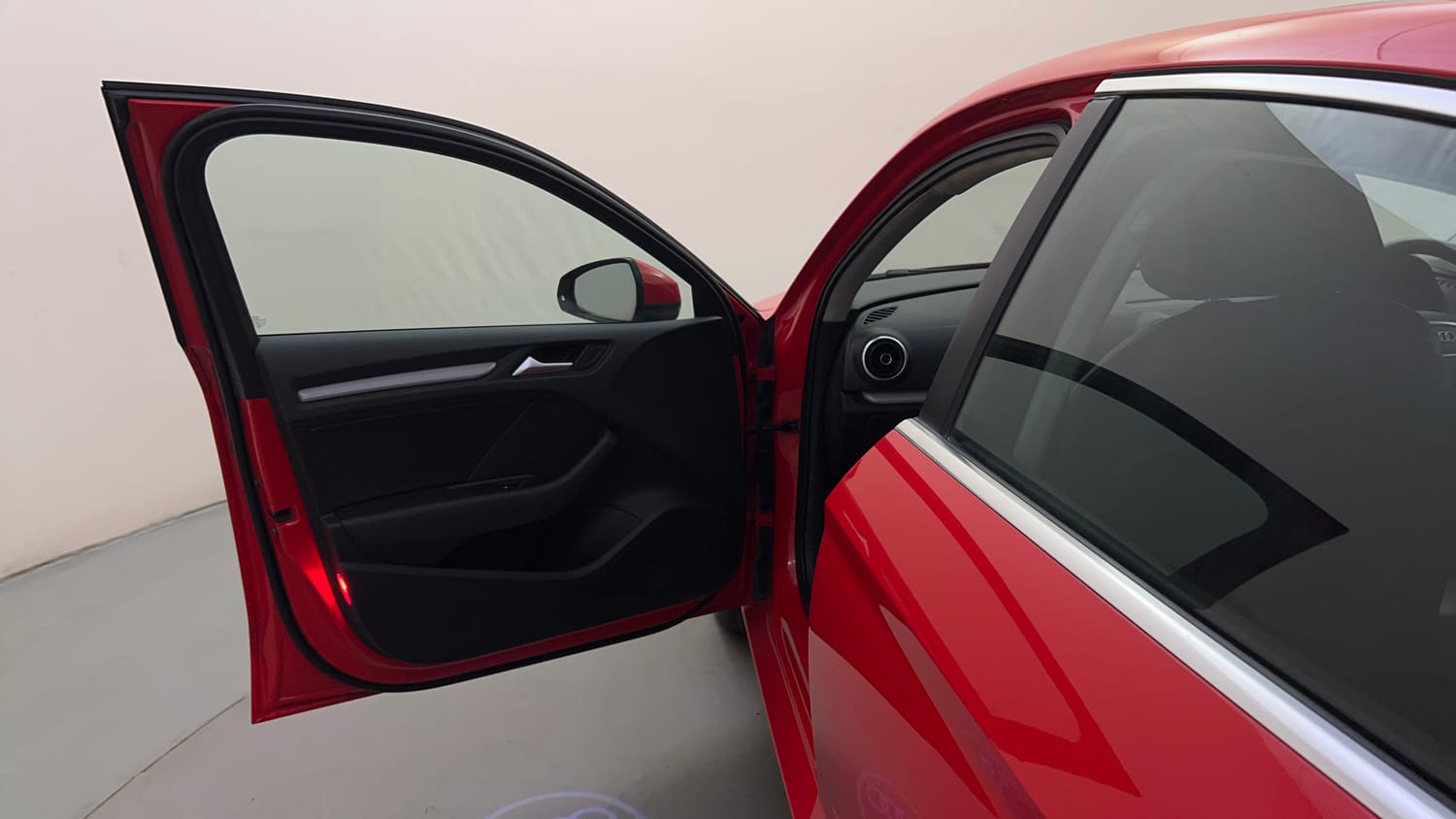 Used 2015 Audi A3 35 TDI Premium Plus + Sunroof Diesel Automatic interior LEFT FRONT DOOR OPEN VIEW