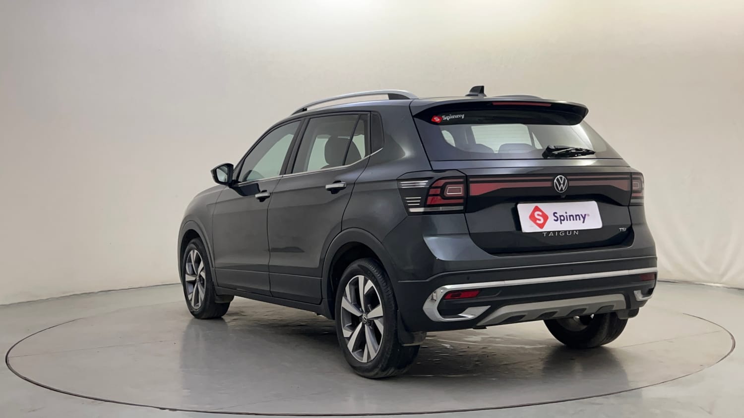 Used 2022 Volkswagen Taigun Topline 1.0 TSI MT Petrol Manual exterior LEFT REAR CORNER VIEW