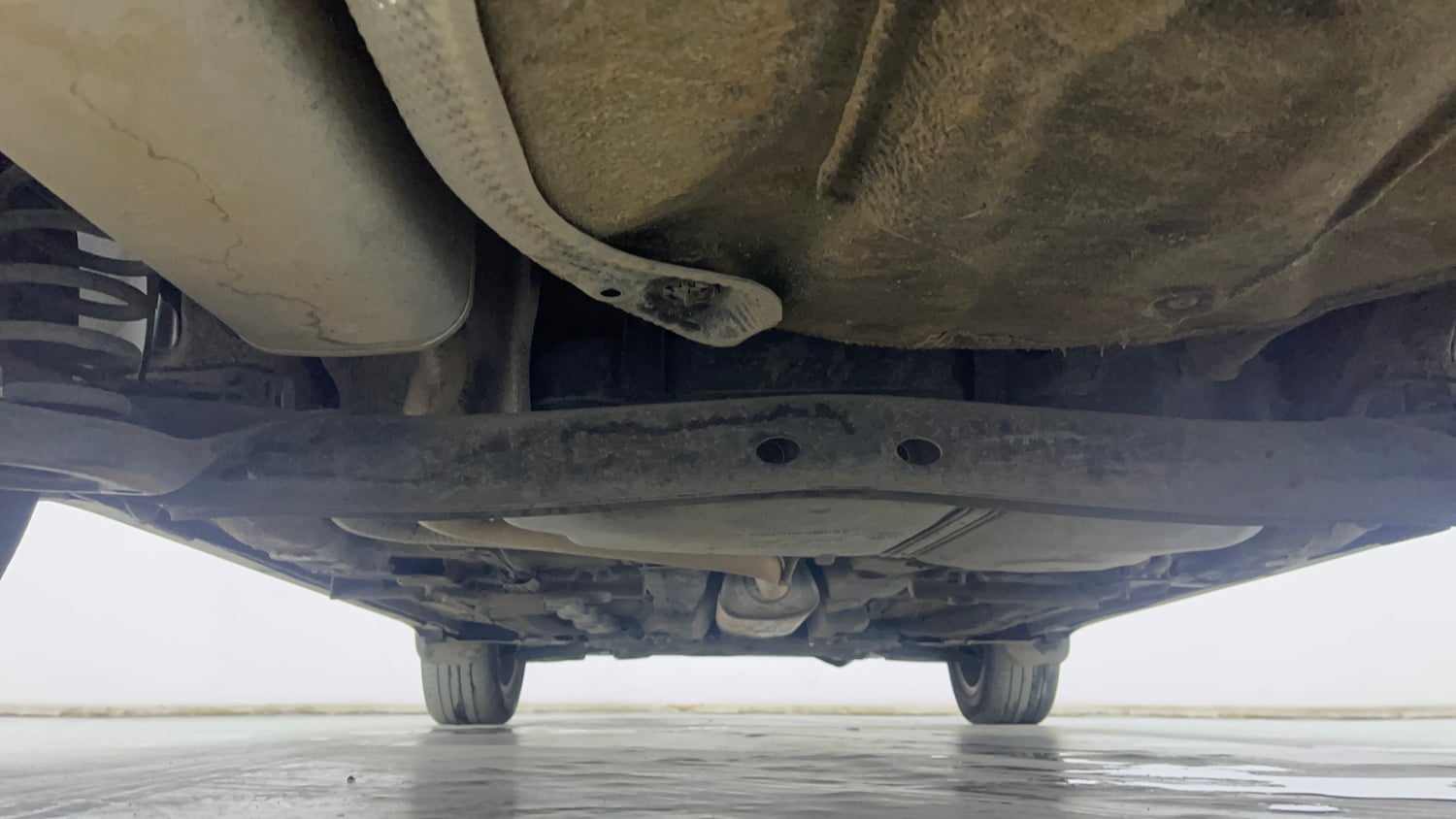 Used 2023 Skoda Kushaq Ambition 1.0L TSI MT Petrol Manual extra REAR UNDERBODY VIEW (TAKEN FROM REAR)