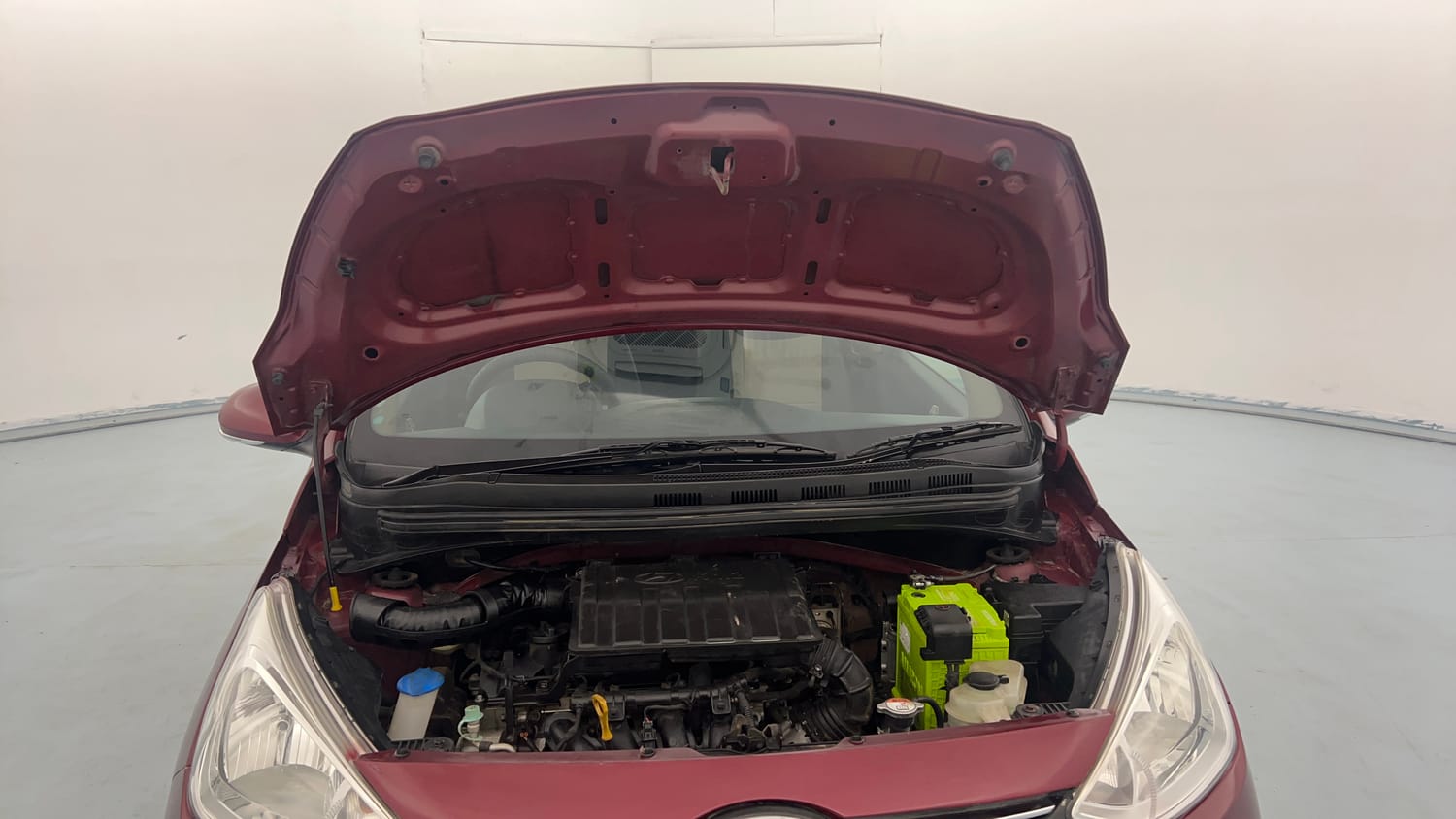 Used 2016 Hyundai Grand i10 Asta 1.2 Kappa VTVT (O) Petrol Manual engine ENGINE & BONNET OPEN FRONT VIEW
