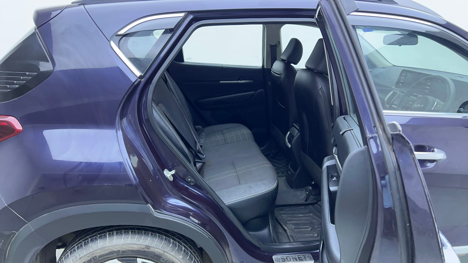 Used 2024 Kia Sonet HTK (O) 1.2 Petrol MT Petrol Manual interior RIGHT SIDE REAR DOOR CABIN VIEW