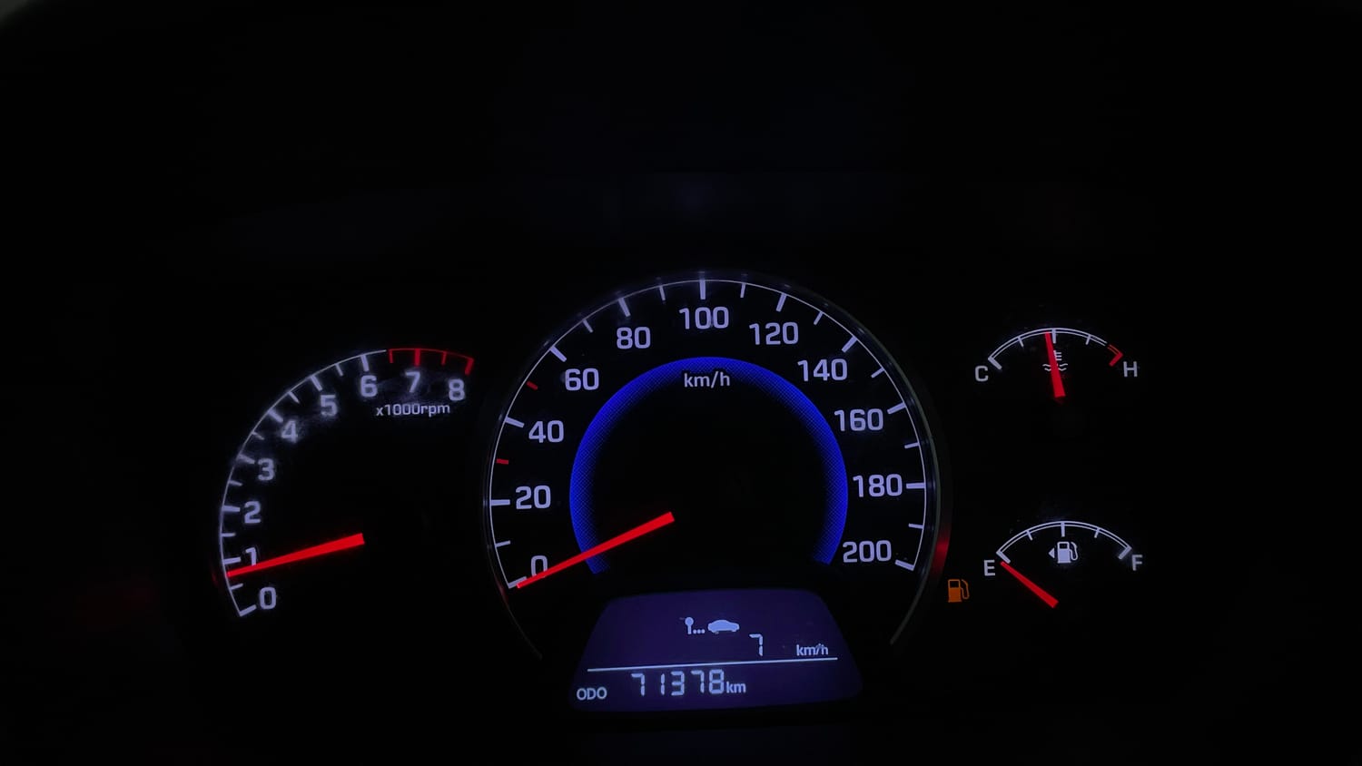 Used 2014 Hyundai Grand i10 Sportz 1.2 Kappa VTVT Petrol Manual interior CLUSTERMETER VIEW