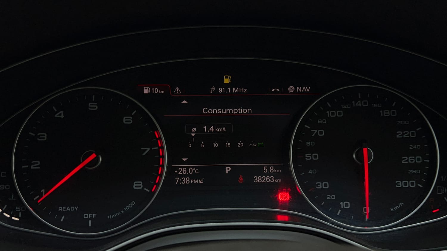 Used 2017 audi A6 35 TFSI S Line Matrix Petrol Automatic interior CLUSTERMETER VIEW