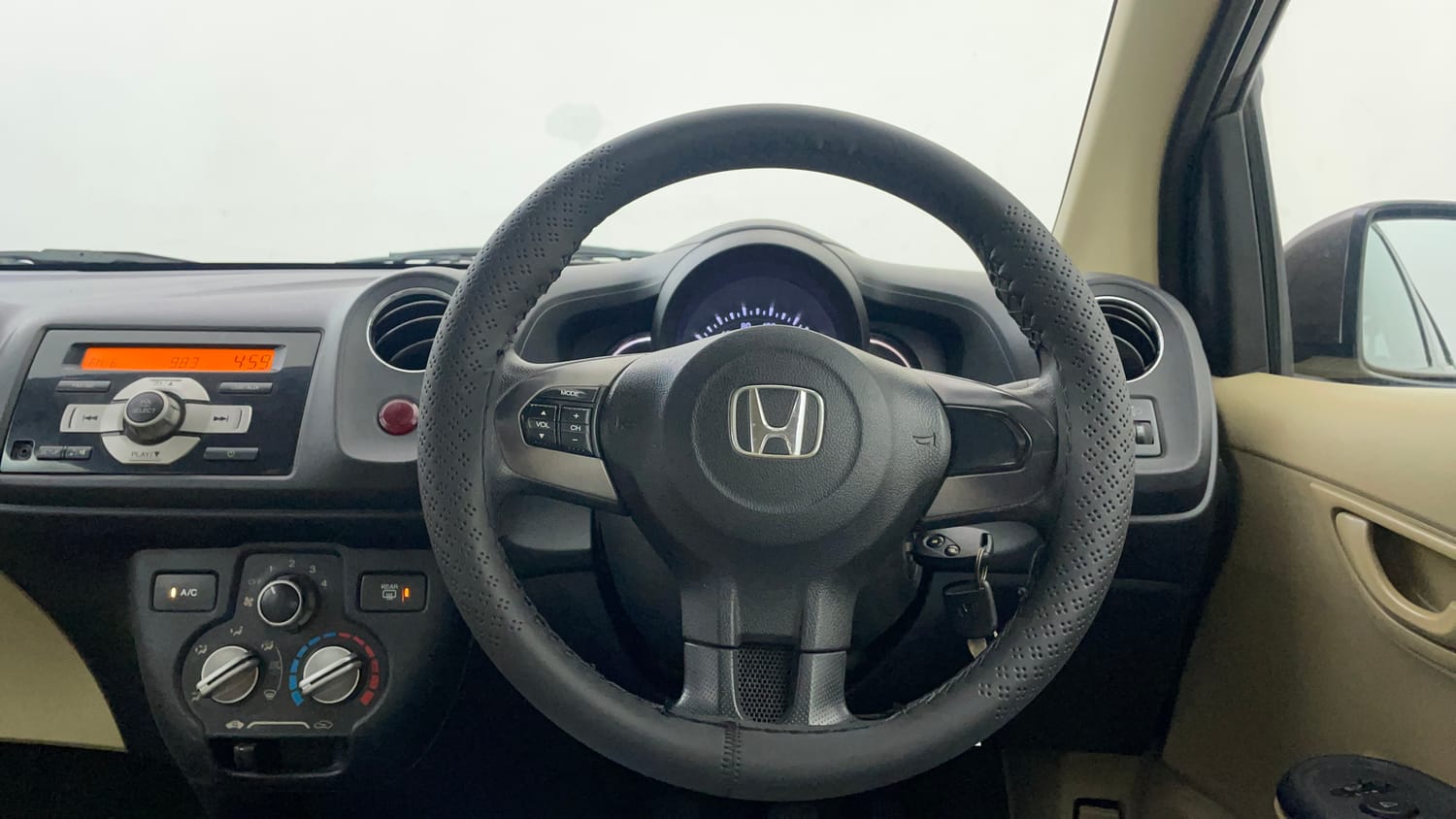 Used 2015 Honda Brio S MT Petrol Manual interior STEERING VIEW