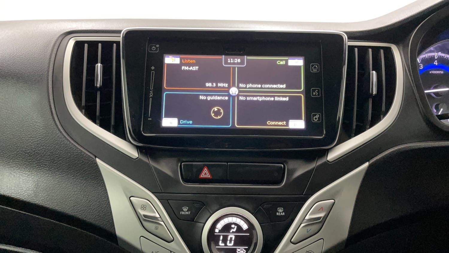 Used 2017 Maruti Suzuki Baleno Alpha 1.2 Petrol Manual interior MUSIC SYSTEM & AC CONTROL VIEW